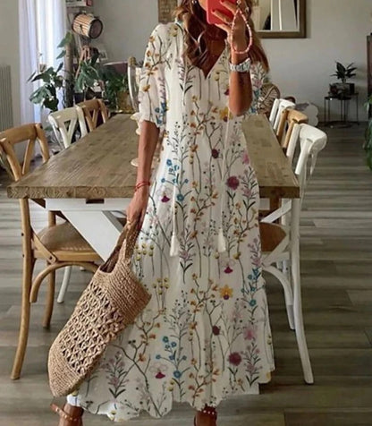 Gabrielle | Femme Robe Longue Bohème Imprimé Floral 3