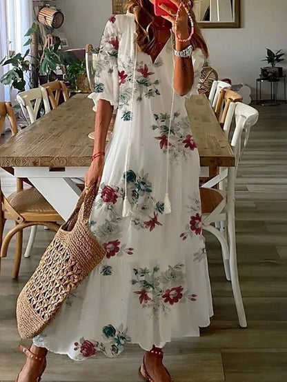 Gabrielle | Femme Robe Longue Bohème Imprimé Floral 6