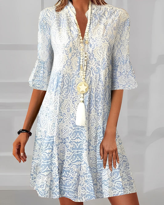 Gabrielle | Femme Robe Longue Bohème Imprimé Floral Élégante 0
