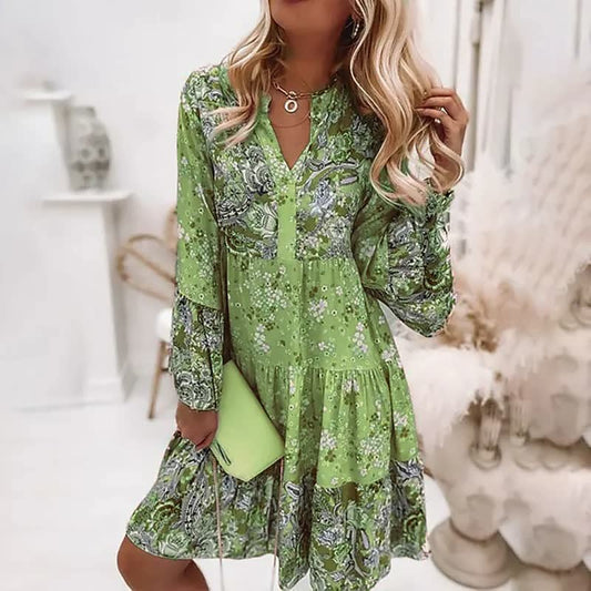 Gabrielle | Femme Robe Longue Bohème Imprimé Floral Été 0