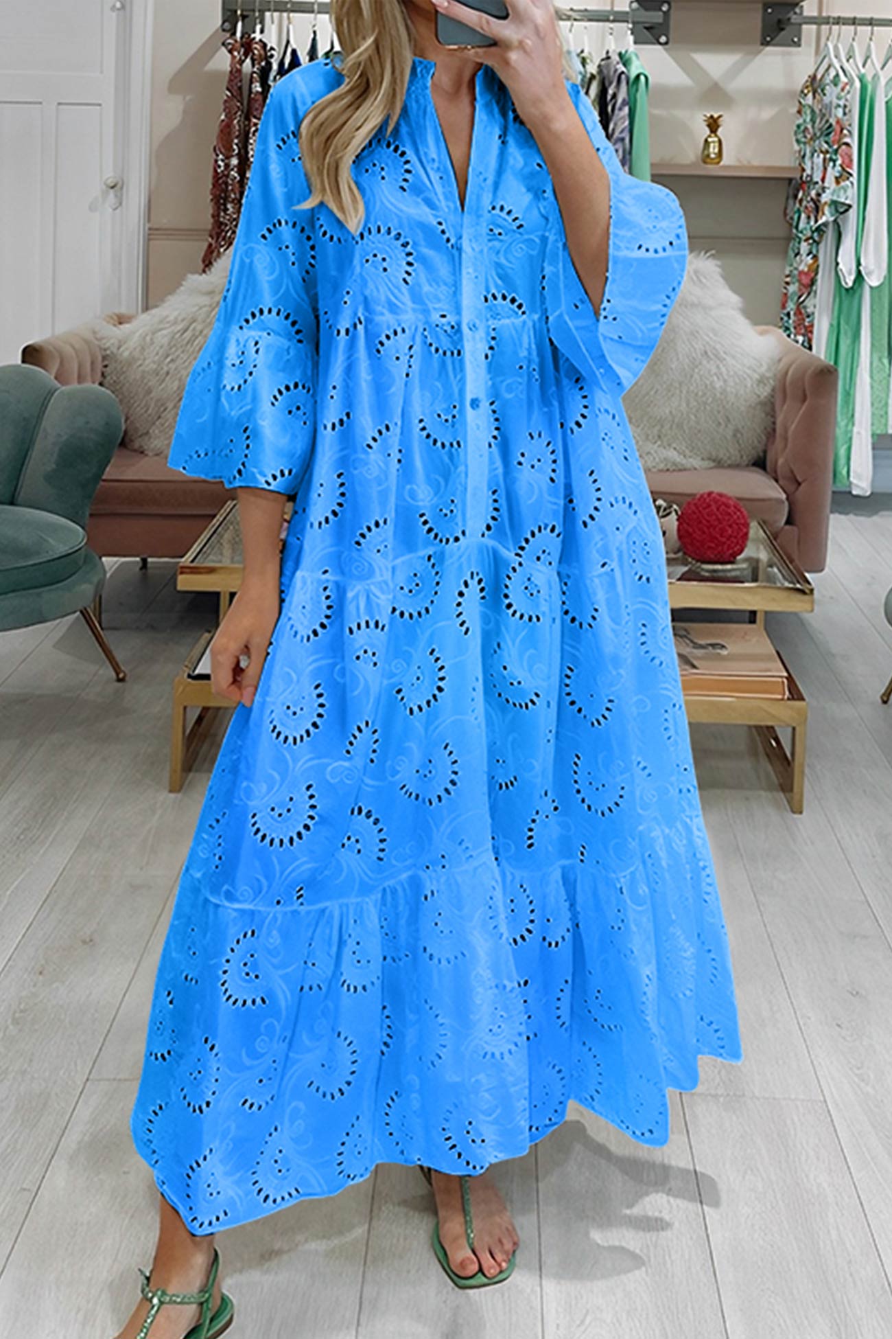 Gabrielle | Femme Robe Longue Élégante Imprimé Floral 5