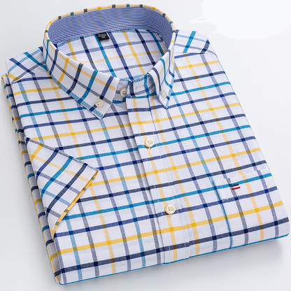 Variant image for Maxime | Homme Chemise à Carreaux Élégante en Coton avec Col Pointu-37