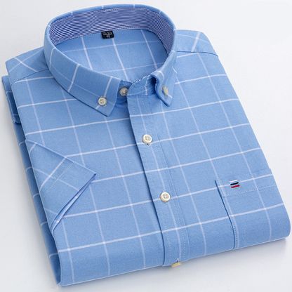 Variant image for Maxime | Homme Chemise à Carreaux Élégante en Coton avec Col Pointu-55
