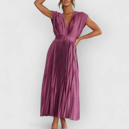 Victor | Femme Robe Longue Été Noire en Tissu Doux et Flottant-6