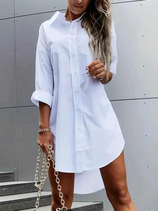Gabrielle | Femme Robe Chemise Ample en Coton-Lin Imprimé Floral 1