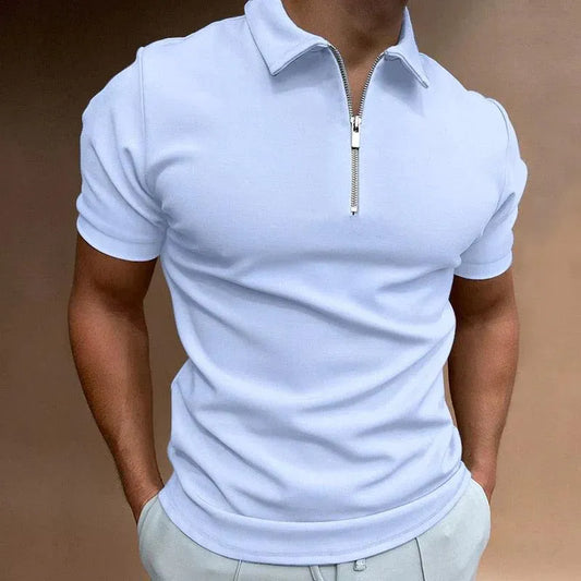 Jules | Homme Polo Zippé Coupe Ajustée Manches Courtes-1