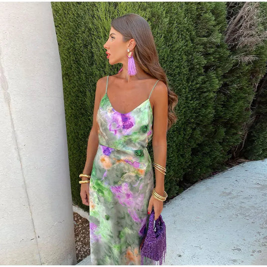 Gabrielle | Femme Robe Longue de Soirée Imprimé Batik avec Écharpe Amovible 1