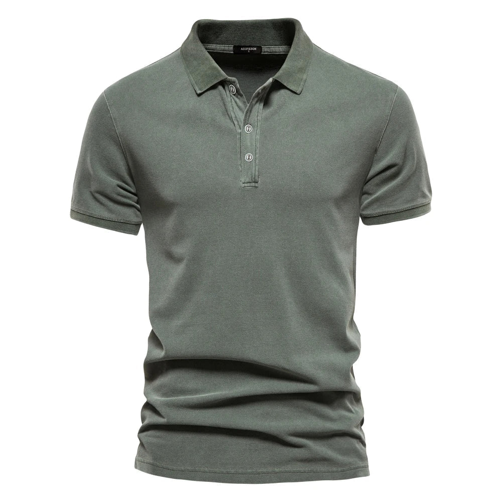 Maxime | Homme Polo Manche Longue en Coton Doux Col Classique-2