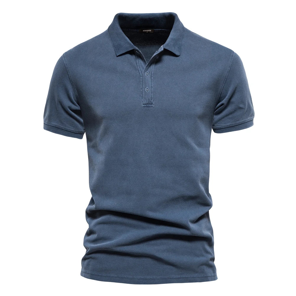Variant image for Maxime | Homme Polo Manche Longue en Coton Doux Col Classique-6