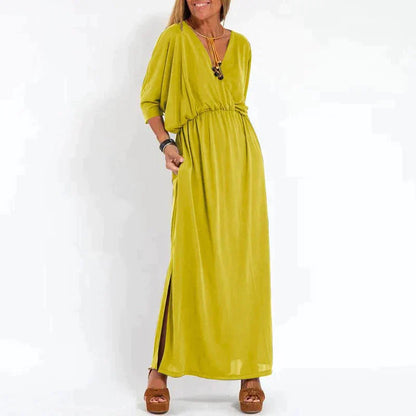 Camille | Femme Robe Longue Bohème Fleurie avec Ceinture Définissante 5