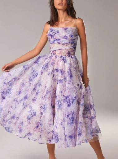 Margaux | Femme Robe Asymétrique Imprimée Floral-1