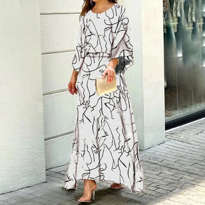 Gabrielle | Femme Robe Longue Aérée à Design Tendance-3