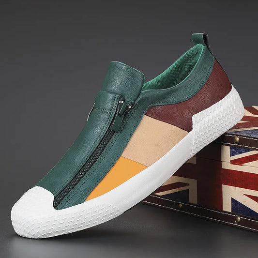 Hugo | Homme Sneakers Design Géométrique avec Fermeture Éclair-1