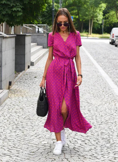 Variant image for Camille | Femme Robe D'Été Longue Imprimé Floral Élégante-11