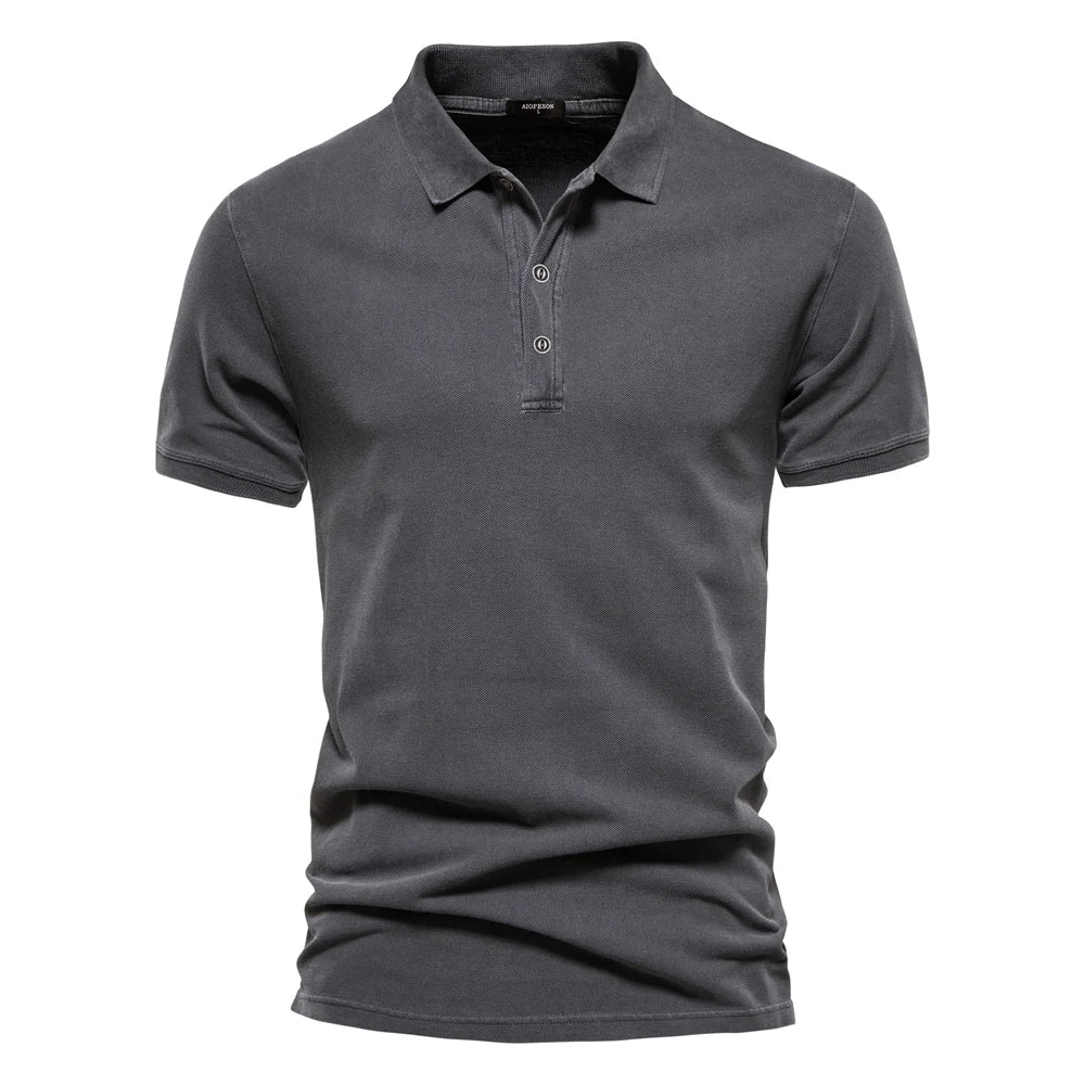 Maxime | Homme Polo Manche Longue en Coton Doux Col Classique-1