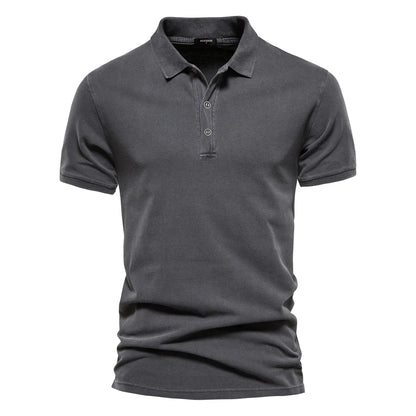 Maxime | Homme Polo Manche Longue en Coton Doux Col Classique-1
