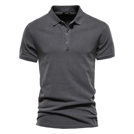 Maxime | Homme Polo Manche Longue en Coton Doux Col Classique-1