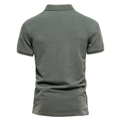 Maxime | Homme Polo Manche Longue en Coton Doux Col Classique-5