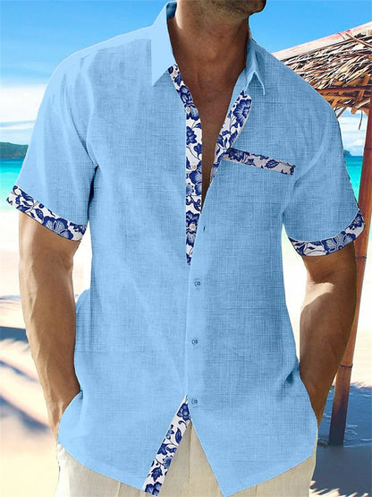 Maxime | Homme Chemise en Lin Aérée Coupe Décontractée-6