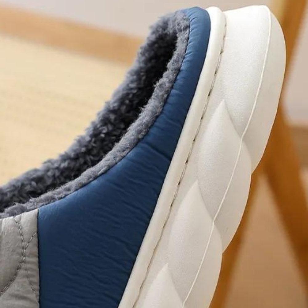 Victor | Homme Chausson Chaud en Tissu Doux avec Confort Optimal 2