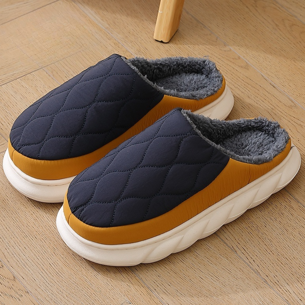 Victor | Homme Chausson Chaud en Tissu Doux avec Confort Optimal 3