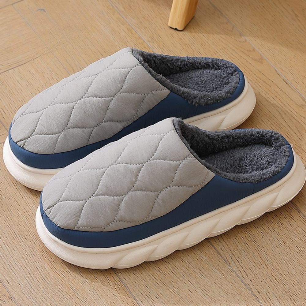 Victor | Homme Chausson Chaud en Tissu Doux avec Confort Optimal 4