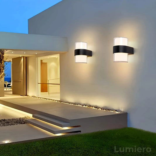 Applique murale moderne, étanche, AC85-265 V, IP65, aluminium, verre trempé, Lumiero