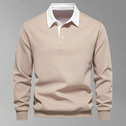 Variant image for Maxime | Homme Pull Classique Noir Col Blanc Chic-15