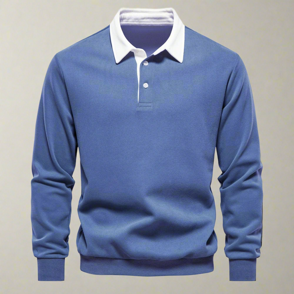 Variant image for Maxime | Homme Pull Classique Noir Col Blanc Chic-50