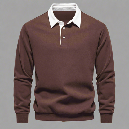 Variant image for Maxime | Homme Pull Classique Noir Col Blanc Chic-43