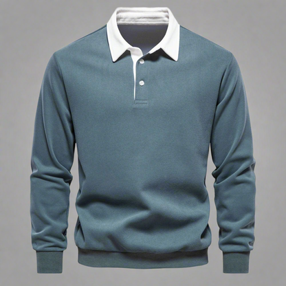 Variant image for Maxime | Homme Pull Classique Noir Col Blanc Chic-36