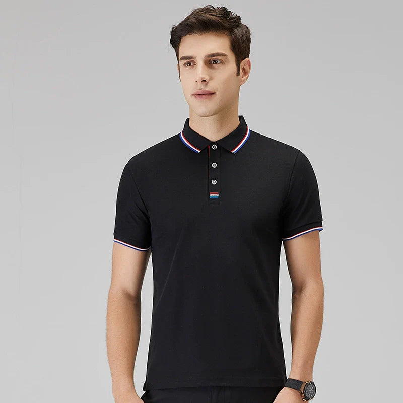 Variant image for Maxime | Homme Polo Élégant à Col Coloré et Emblème Discret-31