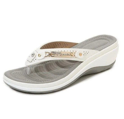 Gabrielle | Femme Sandales à Tongs Rembourrées Confortables avec Finitions Raffinées 4