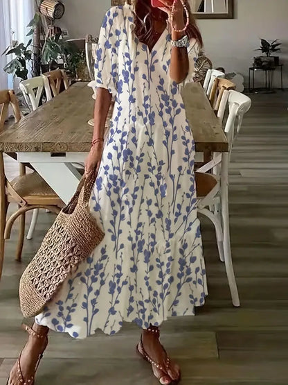 Amélie | Femme Robe Midi Imprimé Floral Bohème 2