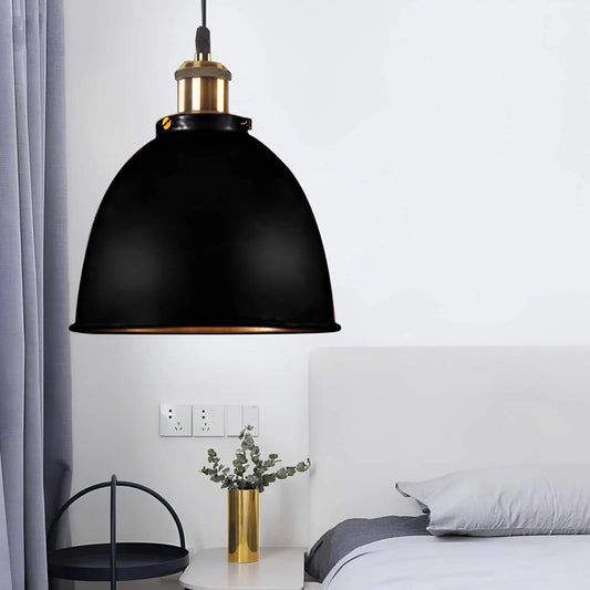 dome-suspension-fer-forge-noir-et-cable-effet-rouille