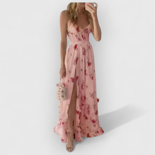 Margaux | Femme Robe Longue Fleurie Imprimé Floral Chic-1