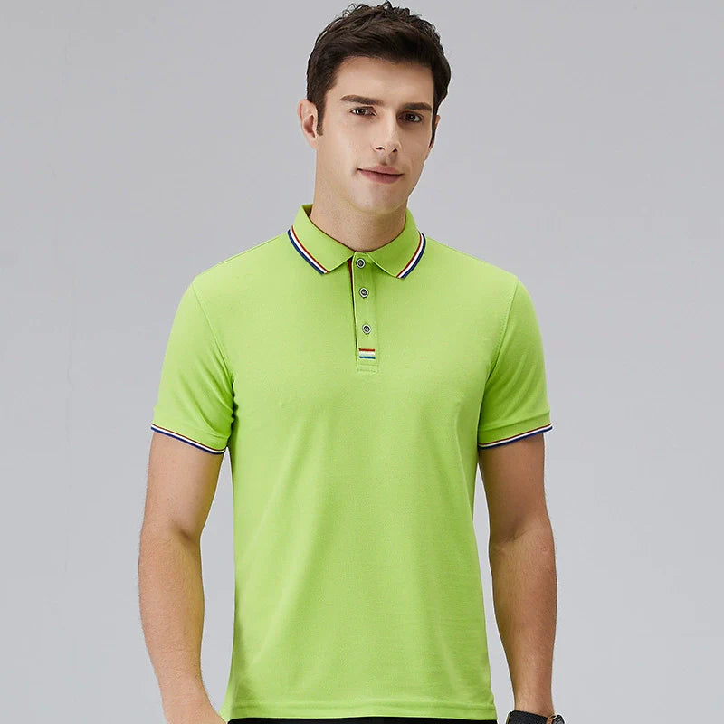 Variant image for Maxime | Homme Polo Élégant à Col Coloré et Emblème Discret-13