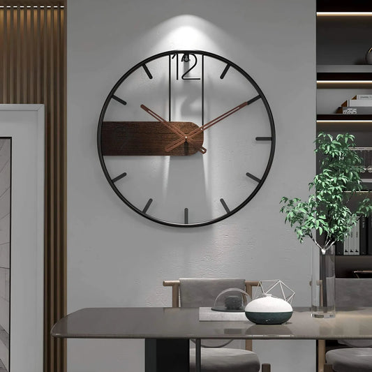 horloge-murale-acier-noyer