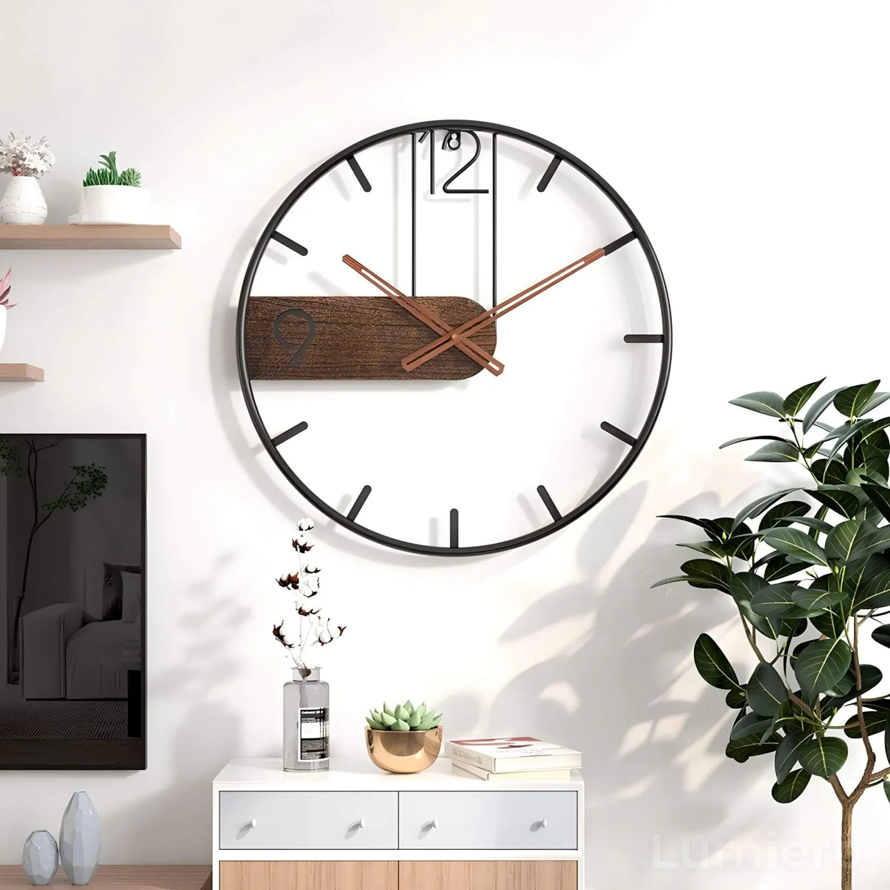 horloge-murale-acier-noyer