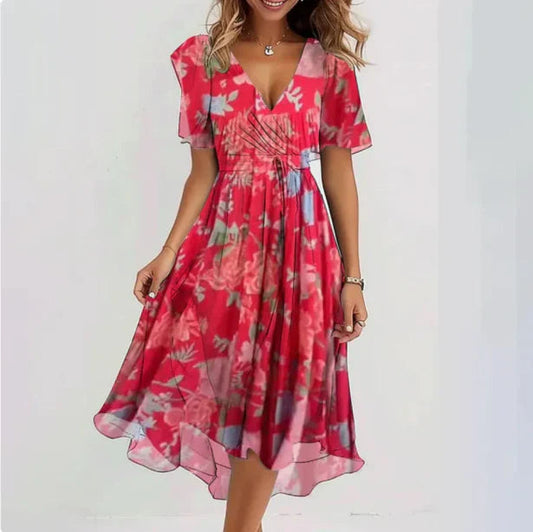 Gabrielle | Femme Robe Légère Décolleté en V Chic-1