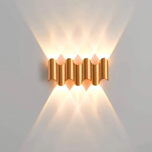 Lampe-Murale-LED-Extérieure-3W-5W-7W-Noire-Dorée-IP65-Lumier