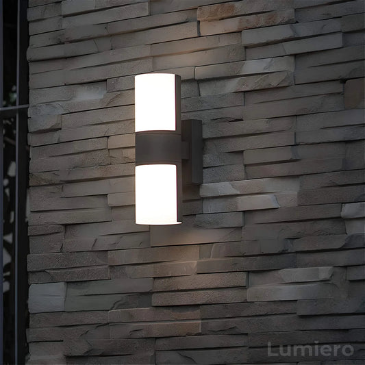 applique-murale-exterieure-etanche-14W-220V-lumiero-eclairage-extérieur-gris