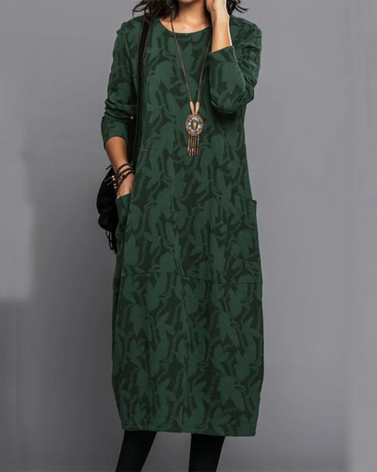 Margaux | Femme Robe D'Hiver Chic en Laine Douce avec Design Élégant-1