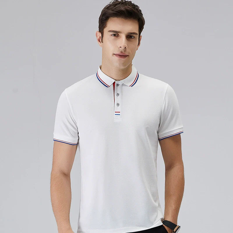 Variant image for Maxime | Homme Polo Élégant à Col Coloré et Emblème Discret-25